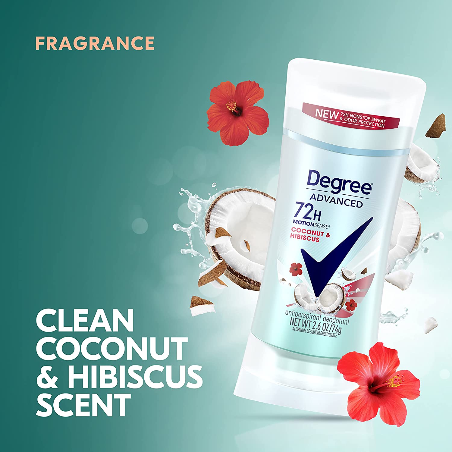 Degree Antiperspirant Deodorant 72-Hour Sweat and Odor Protection Lavender and Waterlily Antiperspirant for Women with?MotionSense?Technology 2.6 oz 4 Count - Image 5